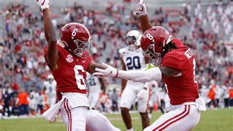 Alabama's Jihaad Campbell picked it up off the ground to give the ball back to Alabama with 4:48 left to play on the Auburn 30 yard line. By rule, Alabama was unable to advance the muffed punt.